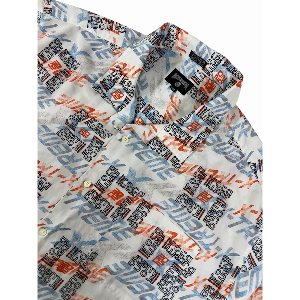 Vintage Rocawear X- TREME All Over Print Short Sleeve Button Down Shirt XXXL